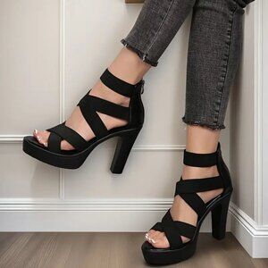 Women's Chunky Platform High Heels